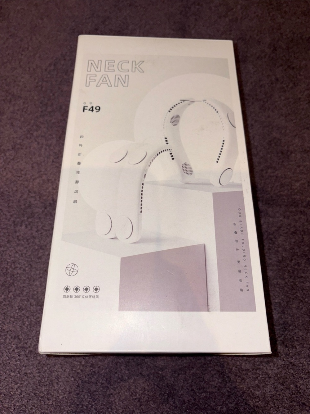 Neck Fan in White - Portable Hands-Free Cooling